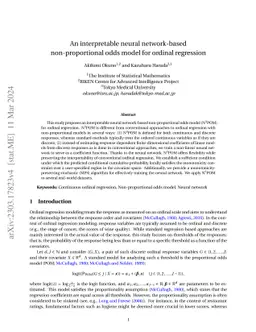 An interpretable neural network-based non-proportional odds model for
  ordinal regression