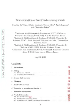 New estimation of Sobol' indices using kernels