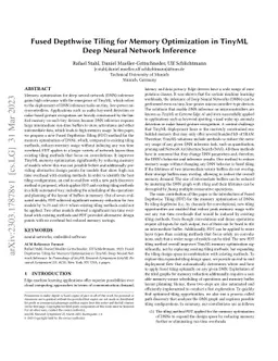 Fused Depthwise Tiling for Memory Optimization in TinyML Deep Neural
  Network Inference