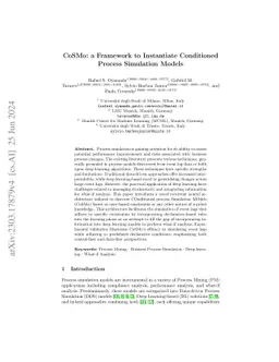 CoSMo: a Framework to Instantiate Conditioned Process Simulation Models