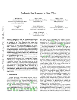 Pentimento: Data Remanence in Cloud FPGAs