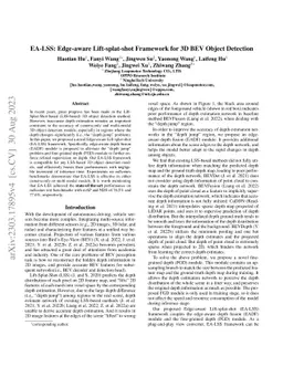 EA-LSS: Edge-aware Lift-splat-shot Framework for 3D BEV Object Detection