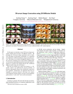 3D-aware Image Generation using 2D Diffusion Models