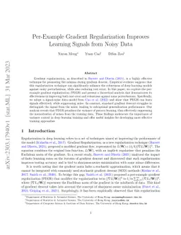 Per-Example Gradient Regularization Improves Learning Signals from Noisy
  Data