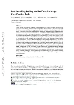 Benchmarking FedAvg and FedCurv for Image Classification Tasks