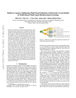 Models as Agents: Optimizing Multi-Step Predictions of Interactive Local
  Models in Model-Based Multi-Agent Reinforcement Learning
