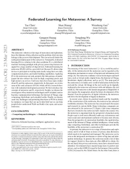 Federated Learning for Metaverse: A Survey