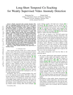 Long-Short Temporal Co-Teaching for Weakly Supervised Video Anomaly
  Detection