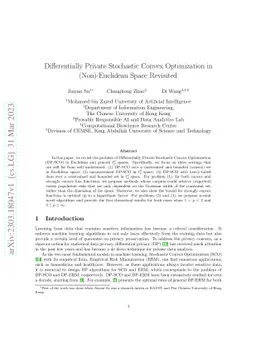 Differentially Private Stochastic Convex Optimization in (Non)-Euclidean
  Space Revisited