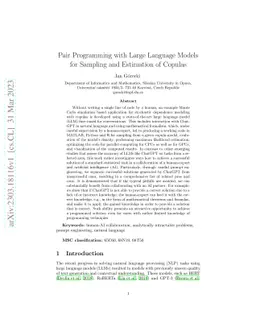 Pair Programming with Large Language Models for Sampling and Estimation
  of Copulas