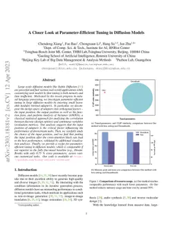 A Closer Look at Parameter-Efficient Tuning in Diffusion Models