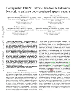 Configurable EBEN: Extreme Bandwidth Extension Network to enhance
  body-conducted speech capture