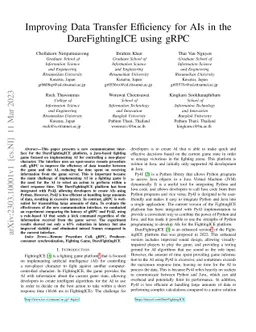 Improving Data Transfer Efficiency for AIs in the DareFightingICE using
  gRPC