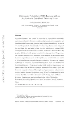 Multivariate Probabilistic CRPS Learning with an Application to
  Day-Ahead Electricity Prices
