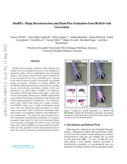ShaRPy: Shape Reconstruction and Hand Pose Estimation from RGB-D with
  Uncertainty