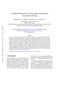 A Simple Framework for 3D Occupancy Estimation in Autonomous Driving