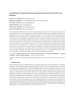 A multidomain relational framework to guide institutional AI research
  and adoption