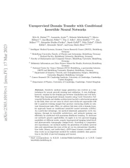 Unsupervised Domain Transfer with Conditional Invertible Neural Networks