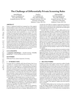 The Challenge of Differentially Private Screening Rules