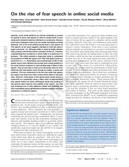 On the rise of fear speech in online social media