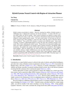 Hybrid Systems Neural Control with Region-of-Attraction Planner