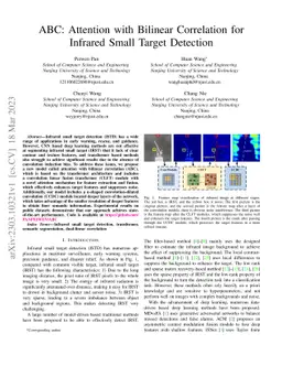 ABC: Attention with Bilinear Correlation for Infrared Small Target
  Detection
