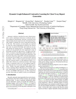 Dynamic Graph Enhanced Contrastive Learning for Chest X-ray Report
  Generation