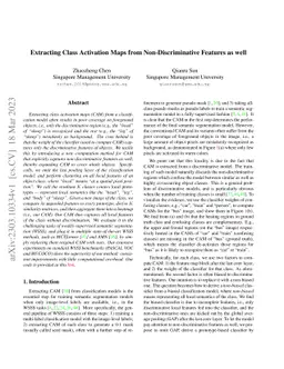Extracting Class Activation Maps from Non-Discriminative Features as
  well