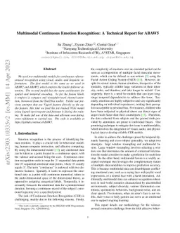 Multimodal Continuous Emotion Recognition: A Technical Report for ABAW5