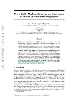 Neural Frailty Machine: Beyond proportional hazard assumption in neural
  survival regressions