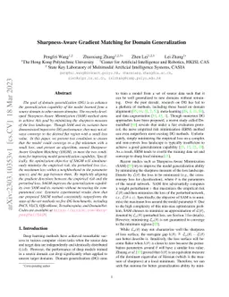 Sharpness-Aware Gradient Matching for Domain Generalization