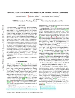 Powerful and Extensible WFST Framework for RNN-Transducer Losses