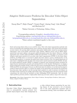 Adaptive Multi-source Predictor for Zero-shot Video Object Segmentation