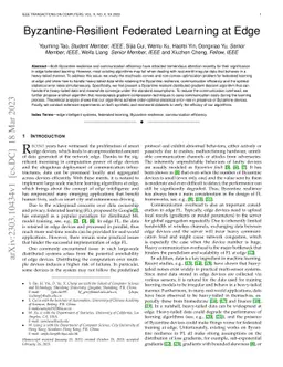 Byzantine-Resilient Federated Learning at Edge