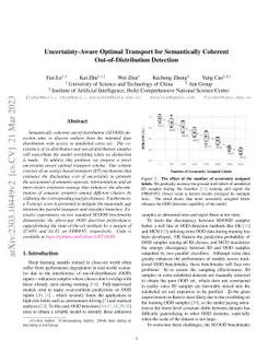 Uncertainty-Aware Optimal Transport for Semantically Coherent
  Out-of-Distribution Detection