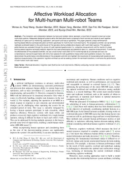 Affective Workload Allocation for Multi-human Multi-robot Teams