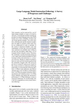 Large Language Model Instruction Following: A Survey of Progresses and
  Challenges