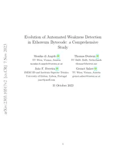 Evolution of Automated Weakness Detection in Ethereum Bytecode: a
  Comprehensive Study