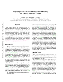 Exploring Expression-related Self-supervised Learning for Affective
  Behaviour Analysis