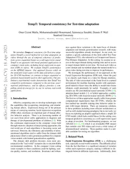 TempT: Temporal consistency for Test-time adaptation