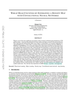 Wheat Head Counting by Estimating a Density Map with Convolutional
  Neural Networks