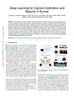 Deep Learning for Camera Calibration and Beyond: A Survey