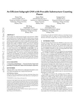 An Efficient Subgraph GNN with Provable Substructure Counting Power