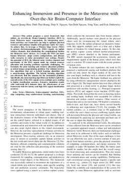 Enhancing Immersion and Presence in the Metaverse with Over-the-Air
  Brain-Computer Interface