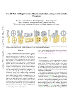 SECAD-Net: Self-Supervised CAD Reconstruction by Learning Sketch-Extrude
  Operations