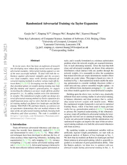 Randomized Adversarial Training via Taylor Expansion