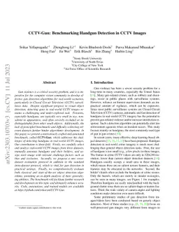 CCTV-Gun: Benchmarking Handgun Detection in CCTV Images
