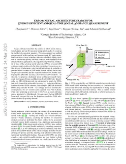 ERSAM: Neural Architecture Search For Energy-Efficient and Real-Time Social Ambiance Measurement