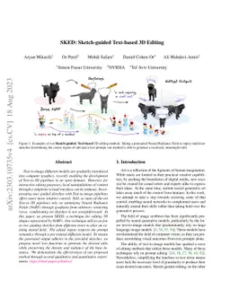 SKED: Sketch-guided Text-based 3D Editing