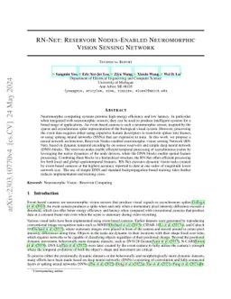 RN-Net: Reservoir Nodes-Enabled Neuromorphic Vision Sensing Network